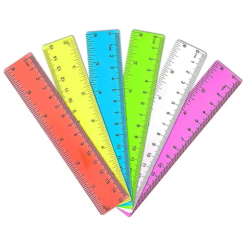 Righelli per Bambini Infrangibili Trasparenti da 15cm - Strumento di Misura