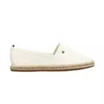 Tommy Hilfiger Espadrillas Basic Flat Donna in Tela Bianca