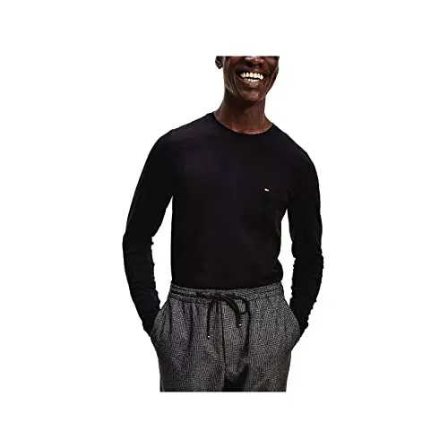 Tommy Hilfiger STRETCH SLIM FIT LONG SLEEVE TEE, Uomo