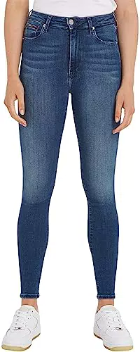 Tommy Jeans Jeans Donna Sylvia Vita Alta, Blu