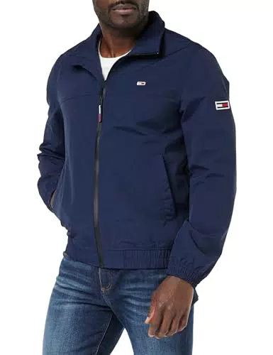 Tommy Jeans Uomo Giacca TJM Essential da Mezza Stagione - Blu