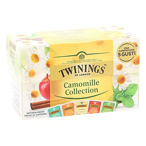 Twinings - Infusi Camomilla Collection, 5 Varietà Gustose, Confezione da 20 Filtri