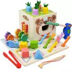 Giochi Montessori Ulikey: Set Educativo Legno per Bambini 1-3 Anni