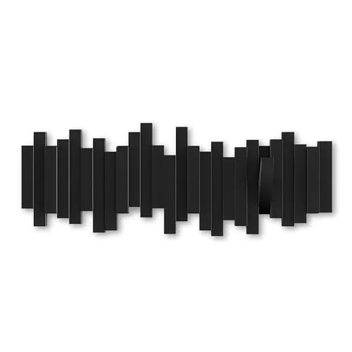 Attaccapanni da Parete Umbra Sticks con 5 Ganci Ribaltabili