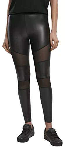 Urban Classics Ladies Tech Mesh Faux Leather Leggings