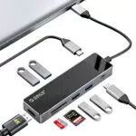 Docking Station USB C 9 in 1: Hub USB 3.0, PD 100W, HDMI 4K, USB-A 3.0x3, USB-C 3.0x1, USB-A 2.0x1, SD/TF - Compatibile con Dell, Surface, HP, Lenovo.