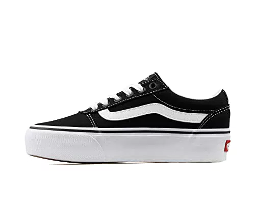 Vans Ward Platform, Sneaker, Donna, Black/White