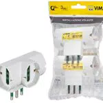 Adattatore Multiplo Vimar SICURY 250V Verticale con 3 Prese Universali