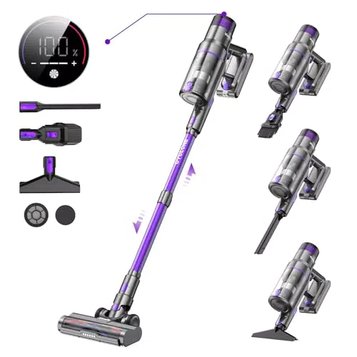 Vistefly V15 MAX Aspirapolvere senza Fili Potente 8 in 1 con Sensore di Polvere Intelligente