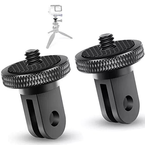 WDZYRM, Adattatore in Alluminio da 1/4 inch - 20 Pollici Adattatore per Treppiede Accessorio 2 Pezzi per Fotocamera Gopro Sony Gopro Hero Insta360 Sjcam Sj4000 Xiaomi Xiaoyi e Altre Action Camera