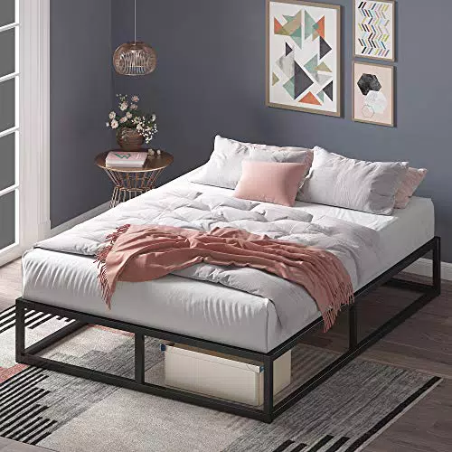 Letto Zinus Joseph con Contenitore 160x190 cm - Struttura in Metallo Nero