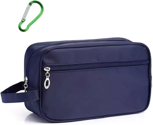 Borsa da Viaggio Portatile con Moschettone Verde - Borse per Uomo e Donna - Cosmetici e Cura della Pelle - Stile Alla Moda