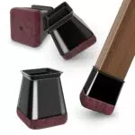 Tappi per gambe della sedia in silicone con feltro (Diametro 13-20mm)