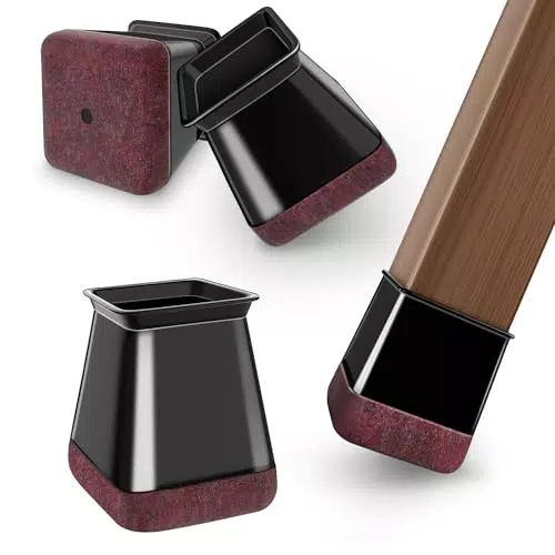 Tappi per gambe della sedia in silicone con feltro (Diametro 13-20mm)