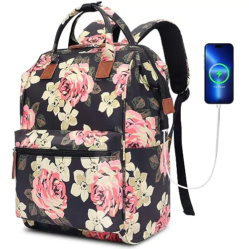 Zaino Aceshop per Laptop da Donna Impermeabile con Porta USB - Grande Capacità