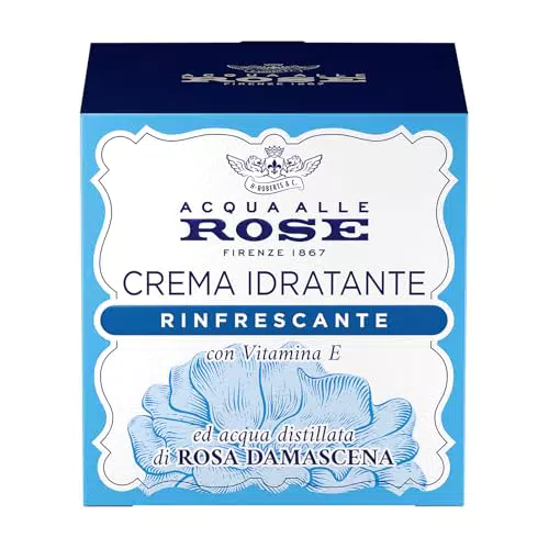 Crema Viso Idratante con Acqua di Rosa Damascena e Vitamina E - Pelli Normali/Miste - 50ml