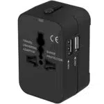 Amoner Adattatore da Viaggio Universale con 2 Porte USB - Adatto per più di 180 Paesi