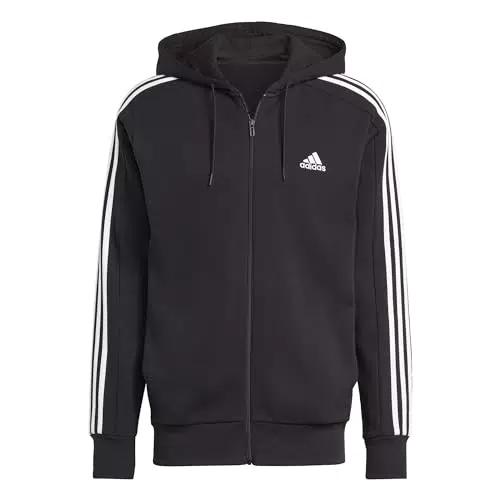 Adidas Essentials French Terry Full-Zip Hoodie con 3 Strisce