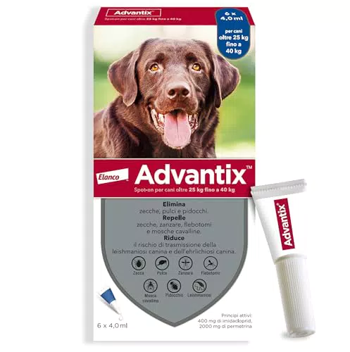 Advantix Spot-on antiparassitario per Cani: Protezione totale contro zecche, pulci e zanzare