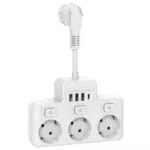 Ciabatta Multipresa Afitdon con 4 USB e Interruttore - Presa Elettrica Salvaspazio