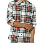 Amazon Essentials Camicia in Flanella con Due Tasche a Maniche Lunghe