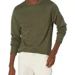 Amazon Essentials Felpa Girocollo in Pile Uomo, Verde Bosco