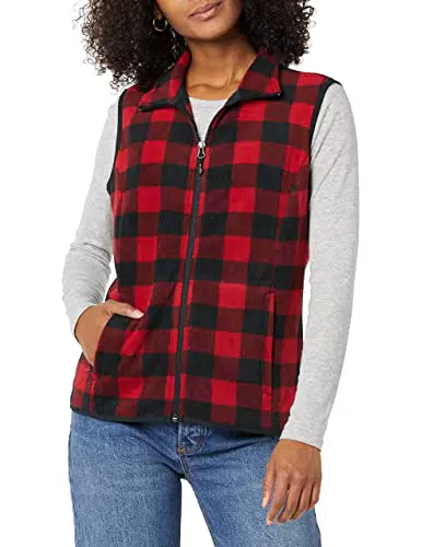 Amazon Essentials Gilet in Morbido Pile Senza Maniche dalla vestibilità Classica Donna