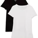 Amazon Essentials T-Shirt Girocollo a Maniche Corte da donna, 2 pezzi