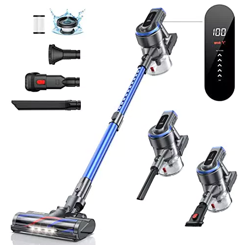 HONITURE - Aspirapolvere Senza Fili Potente 6 in 1 con Touch Screen LCD