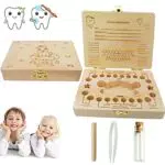 Scatola Denti Bambini in Legno Ricordo Regalo - Dente Da Latte Salvadenti