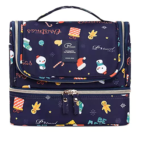 Lychii Beauty Case da Viaggio per Donne - Borsa da Toilette Impermeabile con Gancio