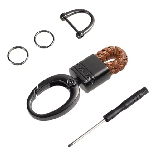 Portachiavi in Pelle Universale con Anello Anti Smarrimento - Bewudy