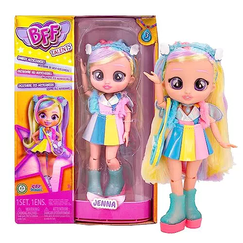 Cry Babies BFF Jenna - Bambola Fashion con Accessori - Giocattolo per Bambini +5 Anni
