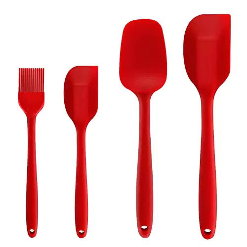 Set di spatole in silicone antiaderenti con anima in acciaio inox - Utensili da cucina resistenti al calore