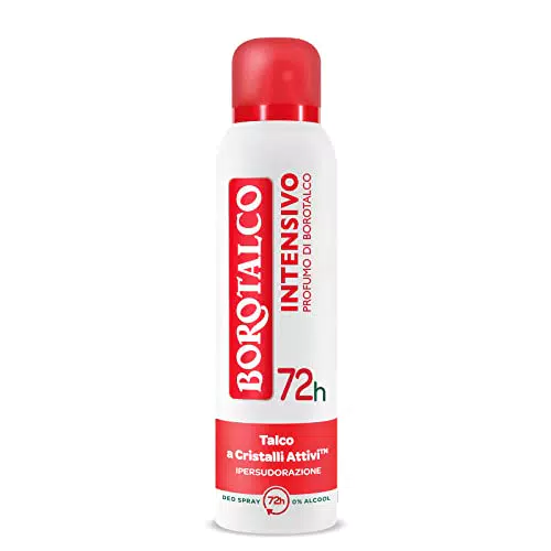 Borotalco Deodorante Spray Intensivo Senza Alcool - Profumo di Borotalco, 72h di Efficacia