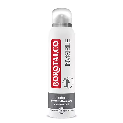 Deodorante Spray Invisibile Borotalco con Formula Senza Alcool - 48h di Efficacia
