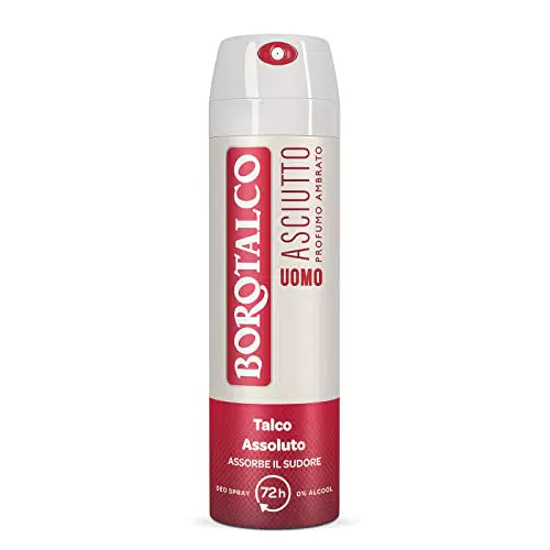 Deodorante Uomo Spray Ambrato con Talco Assoluto - Formula Senza Alcool