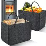 Borsa in Feltro per Legna da Ardere - Portalegna Pieghevole per Camino