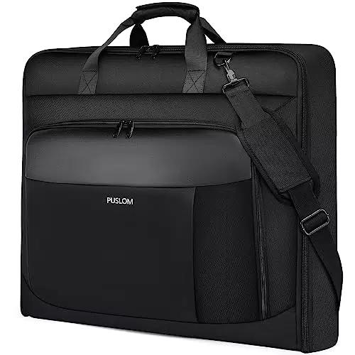 Borsa Porta Abiti da Viaggio Uomo per Viaggi d'Affari, Pieghevole, Nero