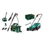 Bosch Idropulitrice ad Alta Pressione EasyAquatak 120 & Rasaerba Elettrico Arm 3200