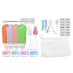 Flaconi Viaggio in Silicone Ricaricabili per Liquidi e Cosmetici - Senza BPA