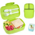 Lunch Box Bugucat Bento Box con 3 Scomparti - Sicuro Microonde e Lavastoviglie