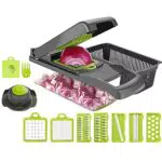 Bugucat Tagliaverdure Affettaverdure 8-in-1 Taglia Verdure Grattuggia Verdure Mandolina Affettatrice Per Tutti Gli Ortaggi Frutta