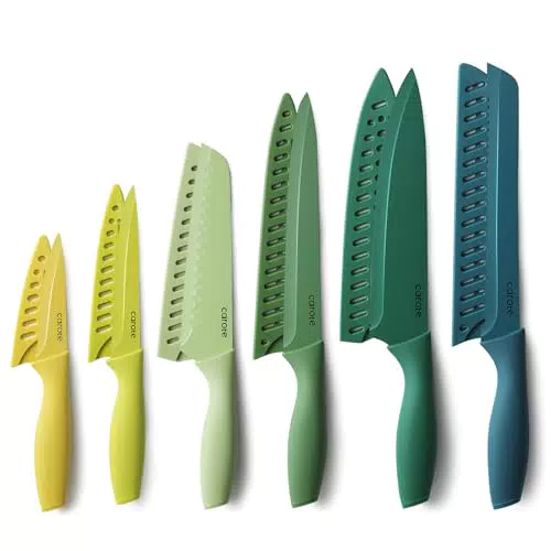 Set Coltelli da Cucina Professionale con Rivestimento Ceramico Antiaderente