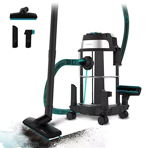 Cecotec Aspirapolvere Solidi e Liquidi Conga Rockstar Wet & Dry Steel - Doppia Funzione 1200 W