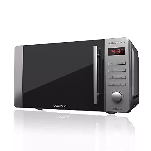 Cecotec Forno a Microonde con Grill ProClean 5110 Inox 20 L, Ready2Clean, 700W + 800W, 8 Programmi