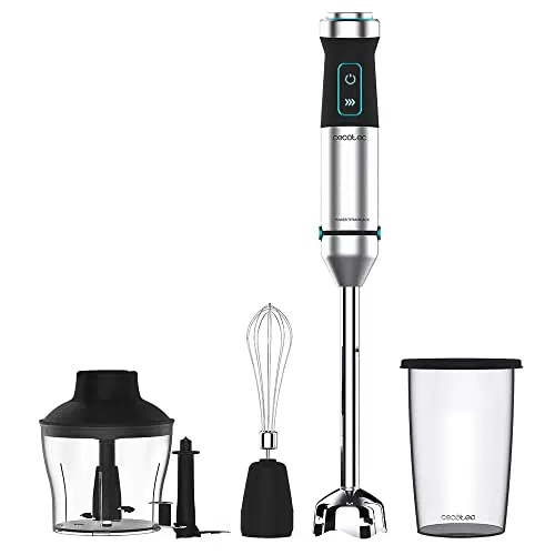Cecotec Frullatore a mano Power Pulsar 2300 MAX - Potenza 2300 W, Lame Titanio, Piede XL