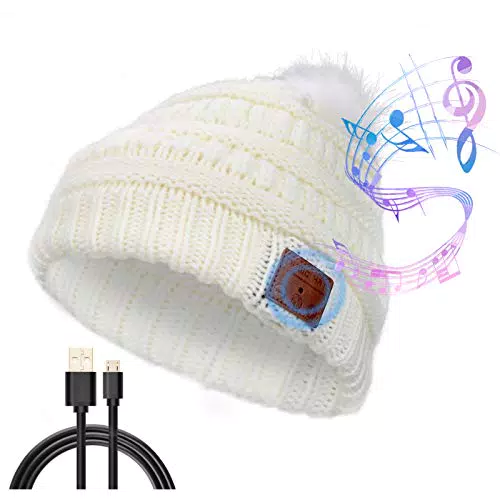 CestMall Berretto Bluetooth V5.0 Invernale da Musica Caldo - Cuffie Wireless Sport Esercizio