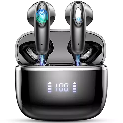 Auricolari Bluetooth 5.3 con Hi-Fi Stereo e Microfoni HD - Cuffie Wireless In Ear Impermeabili