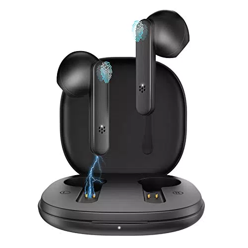 Cuffie Bluetooth 5.1 TWS Wireless con Controllo Touch e Microfoni Integrati